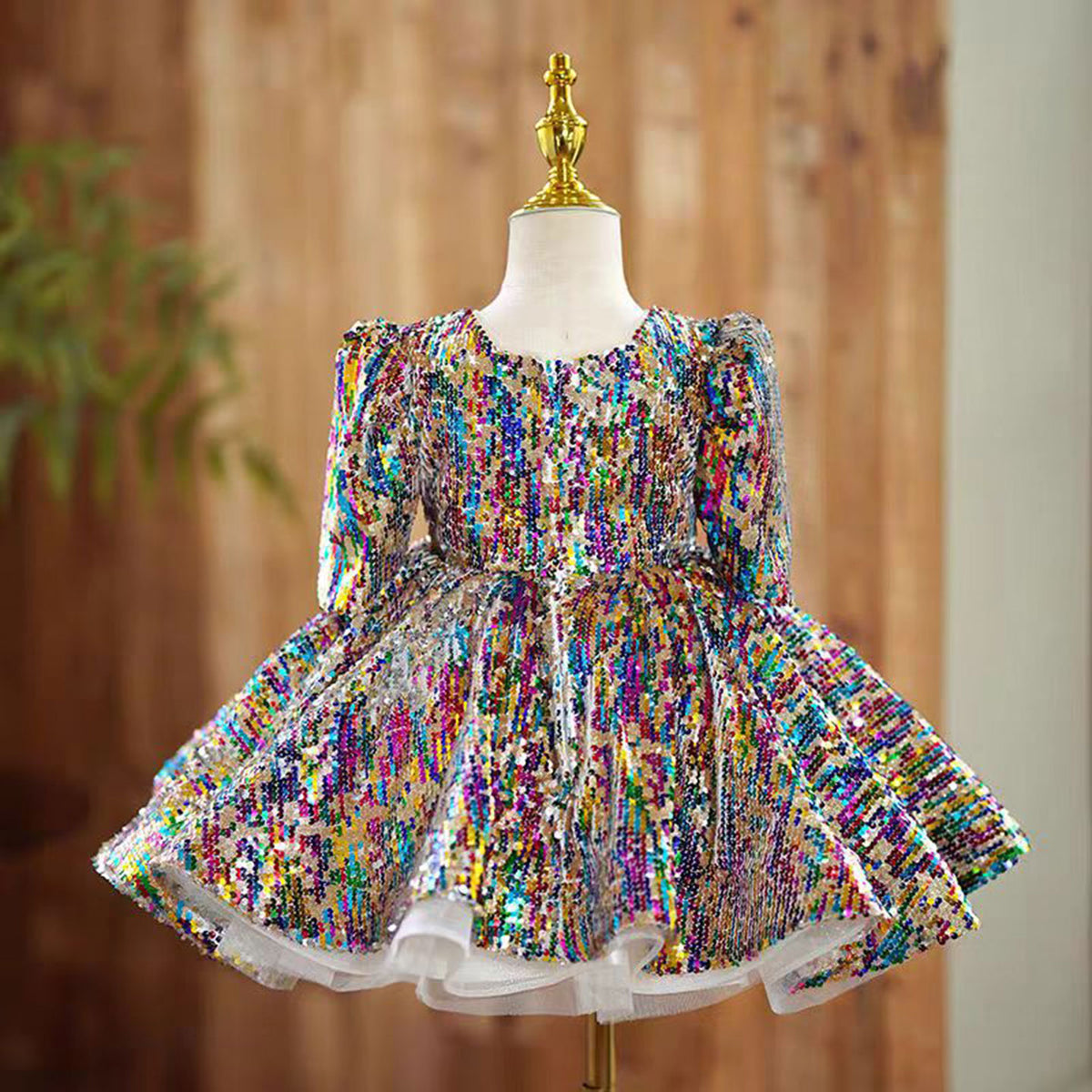 Jill Floral Beautiful Girl Dress Tulle Toddler Kids 1st Birthday Party Ball Gown J781