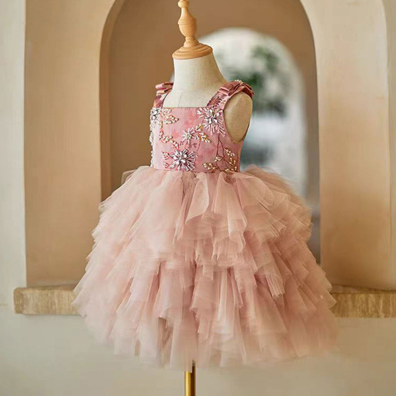 Jill Girl Dress Embellished for Kids Birthday Party Ball Gown J722