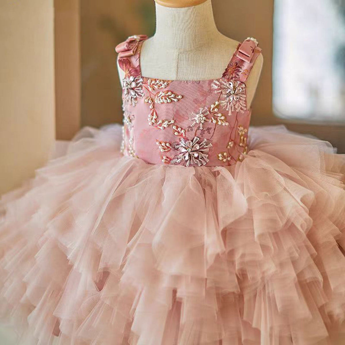 Jill Girl Dress Embellished for Kids Birthday Party Ball Gown J722