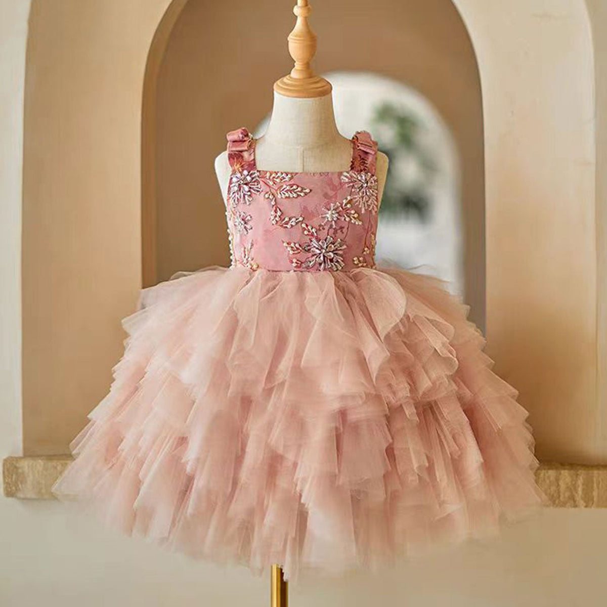Jill Girl Dress Embellished for Kids Birthday Party Ball Gown J722