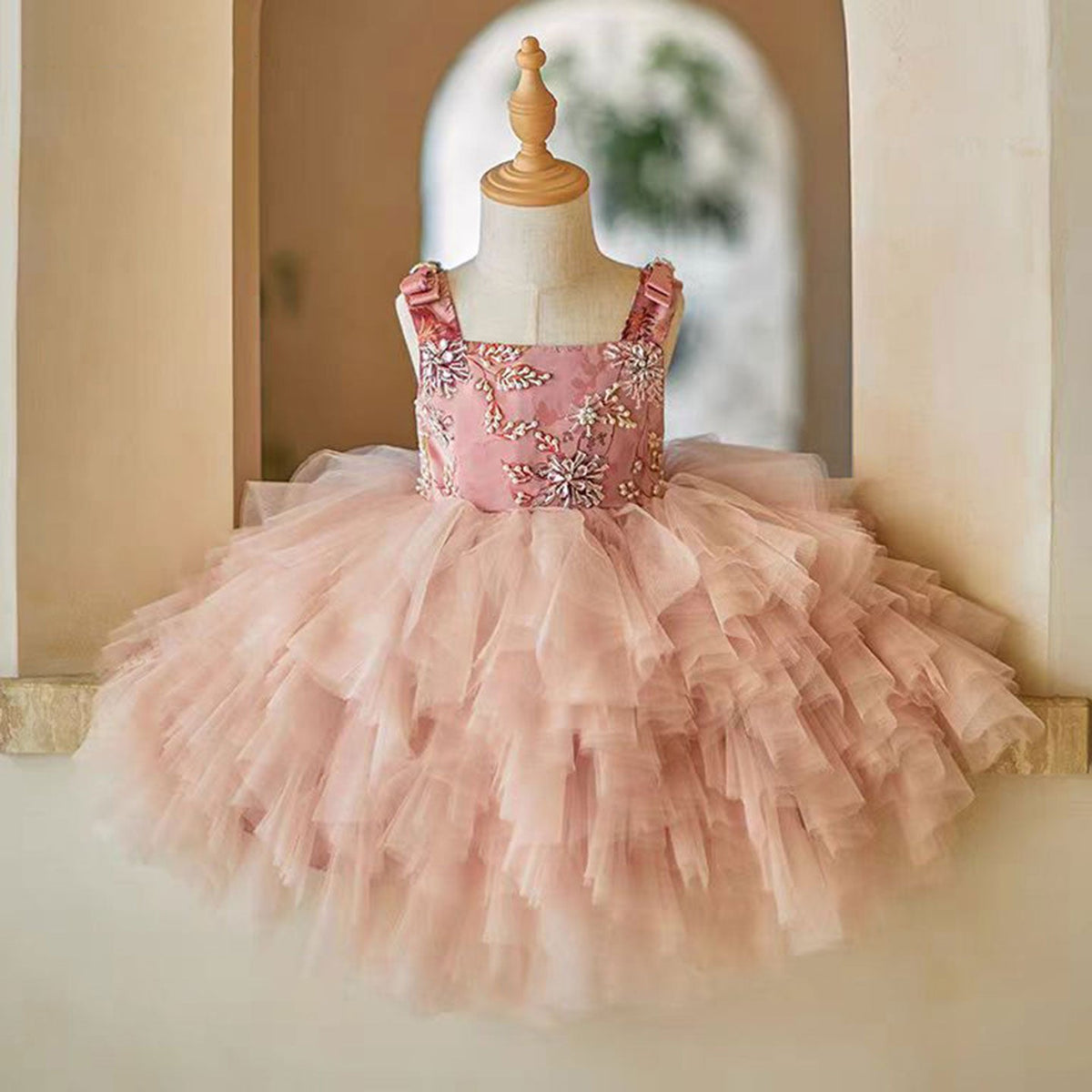 Jill Girl Dress Embellished for Kids Birthday Party Ball Gown J722