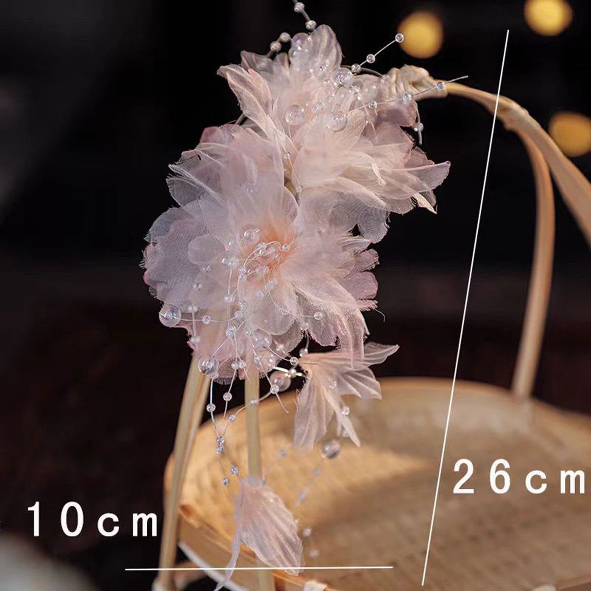 Jill Girls' Silk Tulle Tlower Perm Hairpin Vintage Beautiful Hair Accessories Fascinator W013