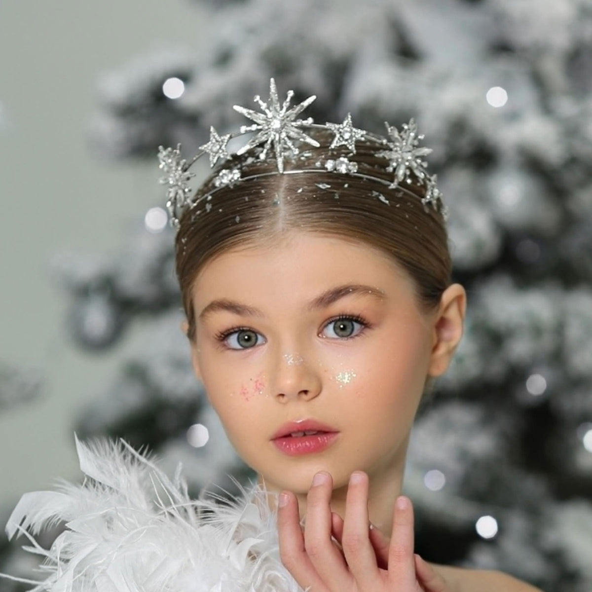 Jill Girls' dress tiara Children's tiara Headband for Birthday Party W012