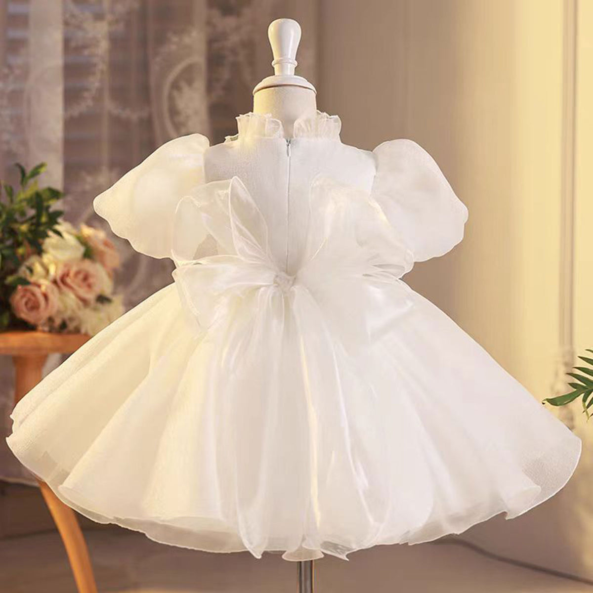 Jill Graceful Flower Princess Girl Dress Tulle for Kids Wedding Party Gown J493