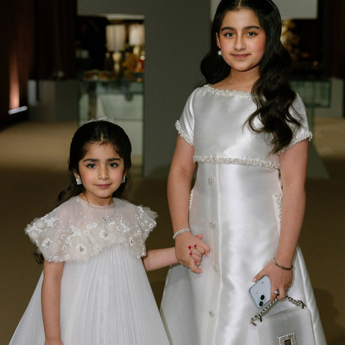 Jill White Satin First Communion Weddding Party Girl Dress J297