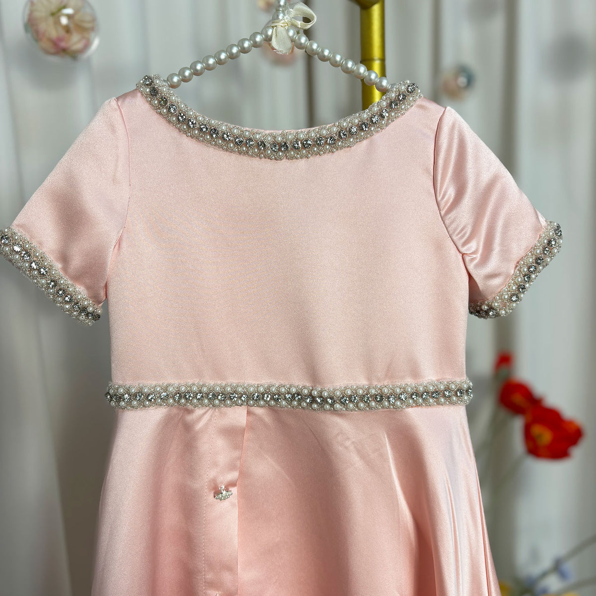 Jill White Satin First Communion Weddding Party Girl Dress J297