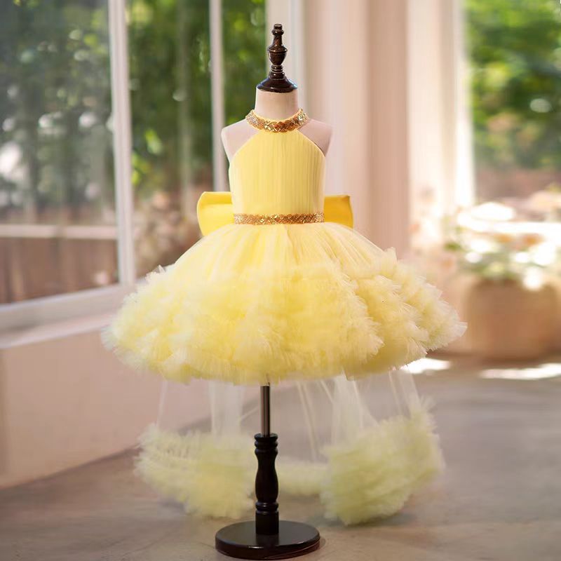 Jill White Tulle Girl Birthday Holiday Party Dress J342