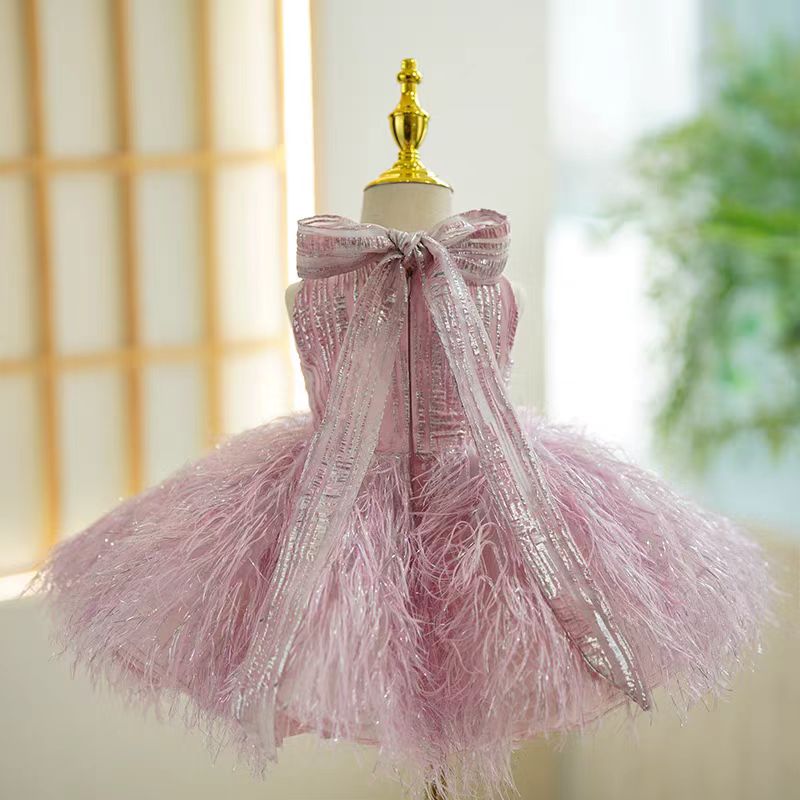 Jill Wish Champagne Knee Length 1st Birthday Girl Dress J315