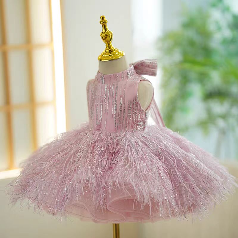 Jill Wish Champagne Knee Length 1st Birthday Girl Dress J315