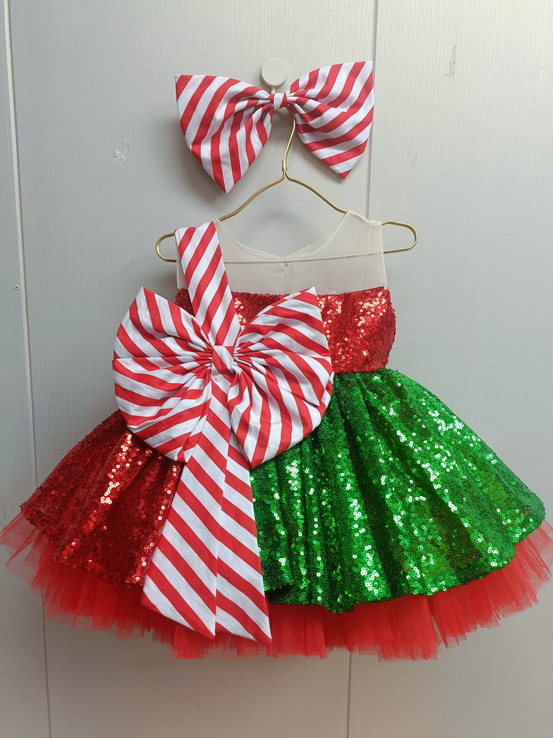 Jill Wish Christmas Red Knee Length with Bow Sleeveless Girl Ball Gown J280