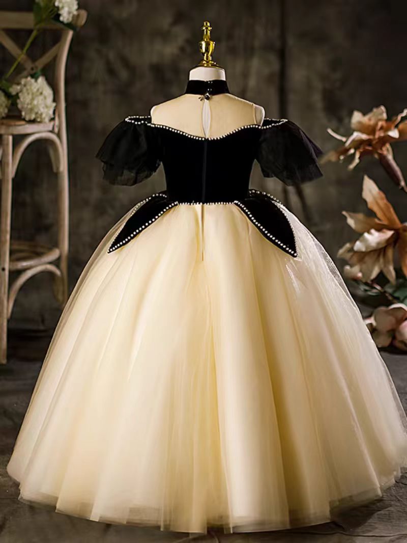 Jill Wish Elegant Black Off-Shoulder Princess Ball Gown Dress J115