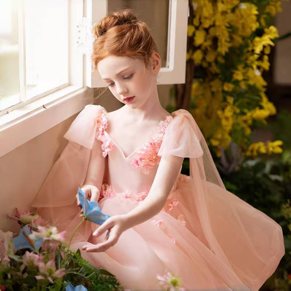 Jill Wish Elegant Blush Birthday Princess Girl Dress Handmade J142