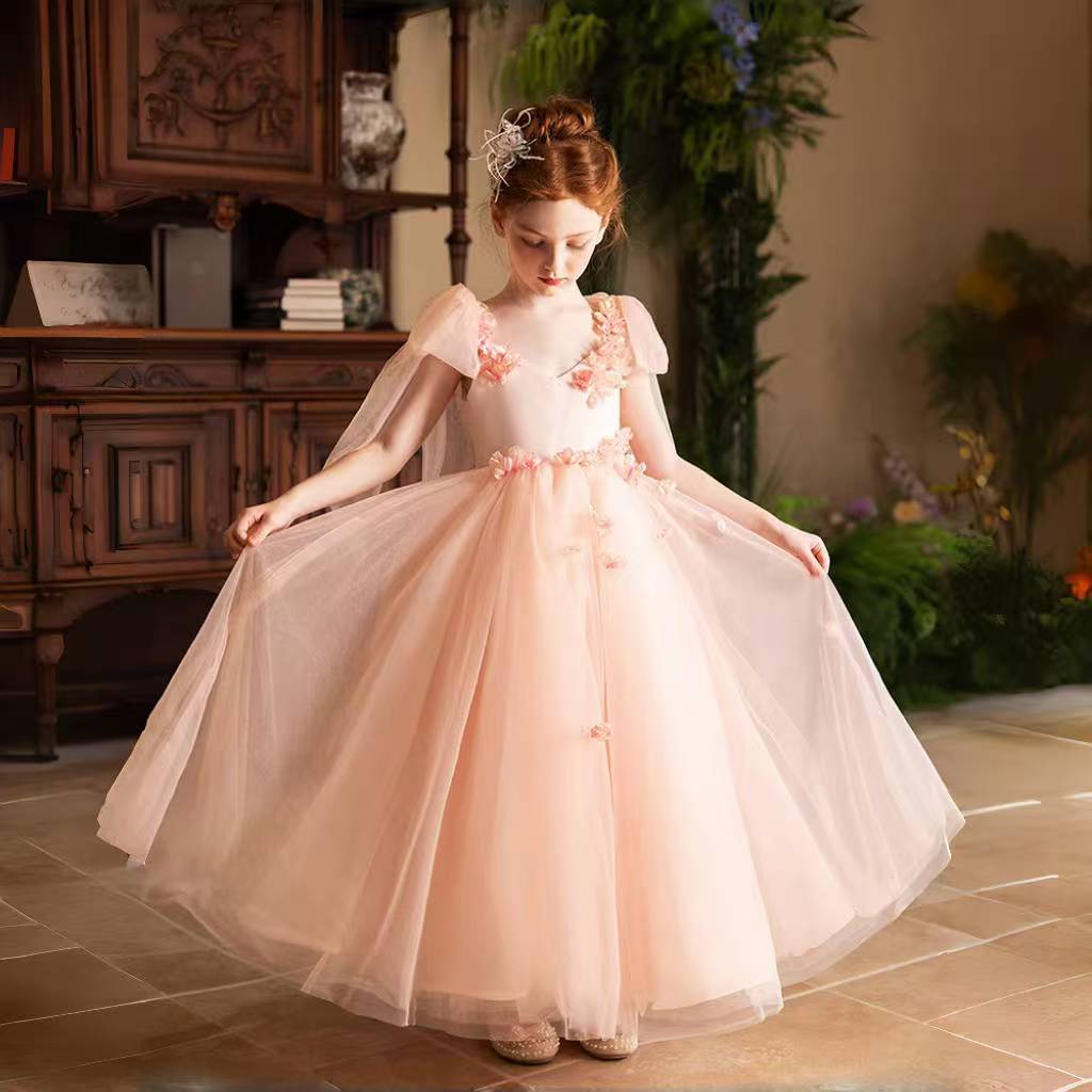 Jill Wish Elegant Blush Birthday Princess Girl Dress Handmade J142