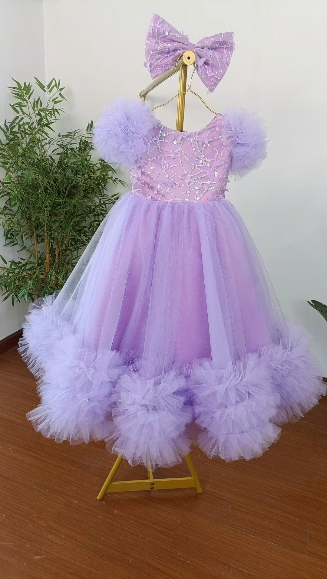 Jill Wish Elegant Flower Girl Dress Gold Kids Princess J069