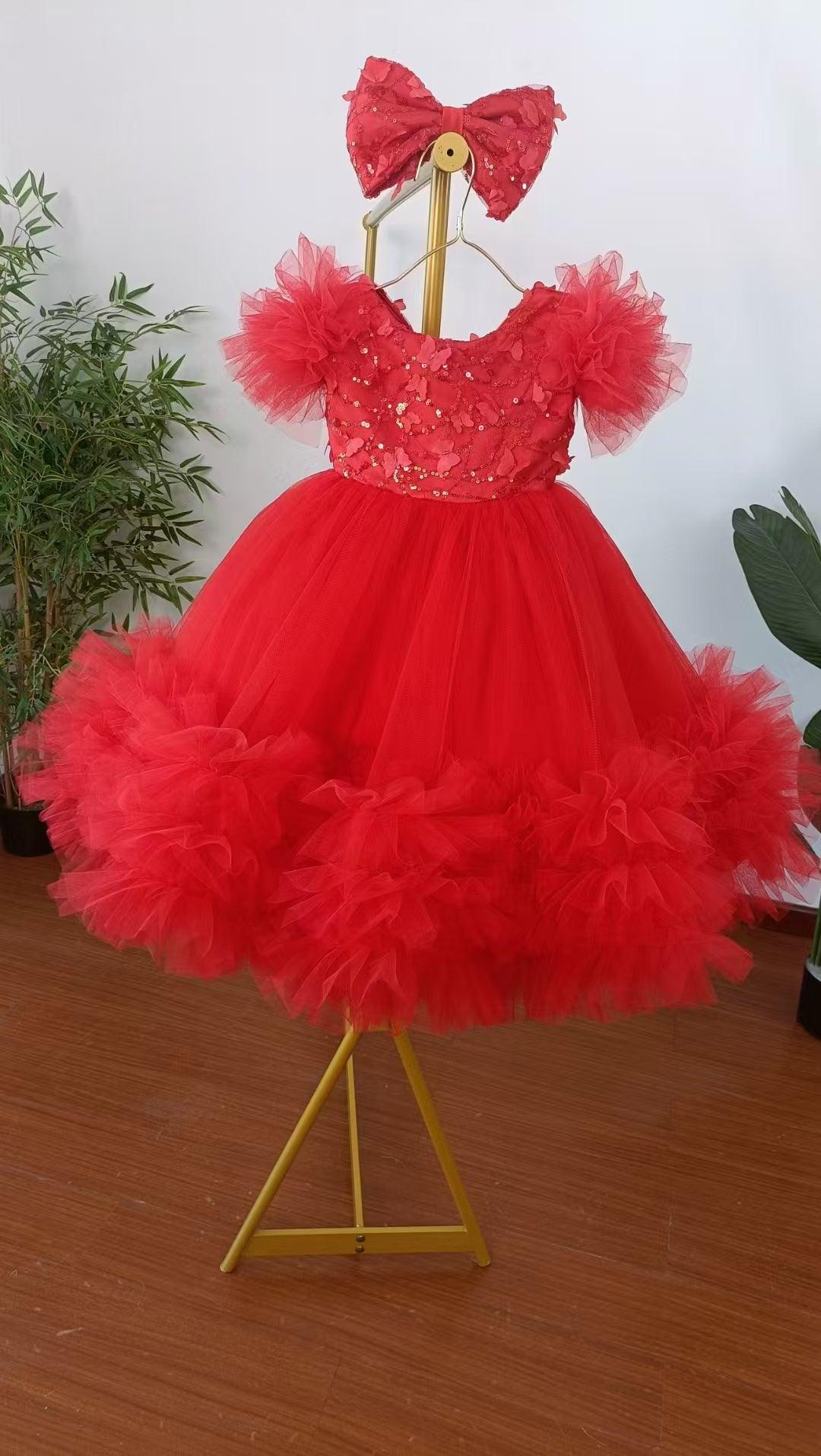 Jill Wish Elegant Flower Girl Dress Gold Kids Princess J069