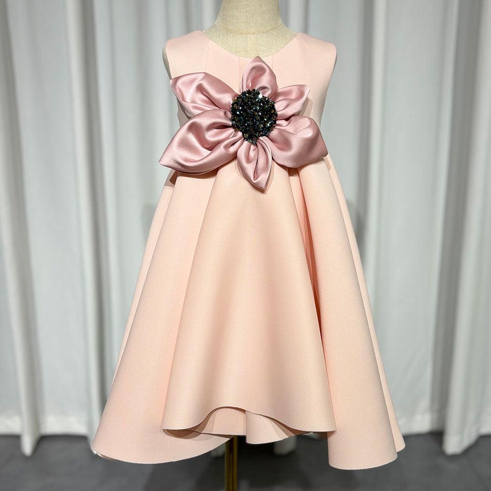 Jill Wish Elegant White Girl Dress Handmade Flowers Princess J386