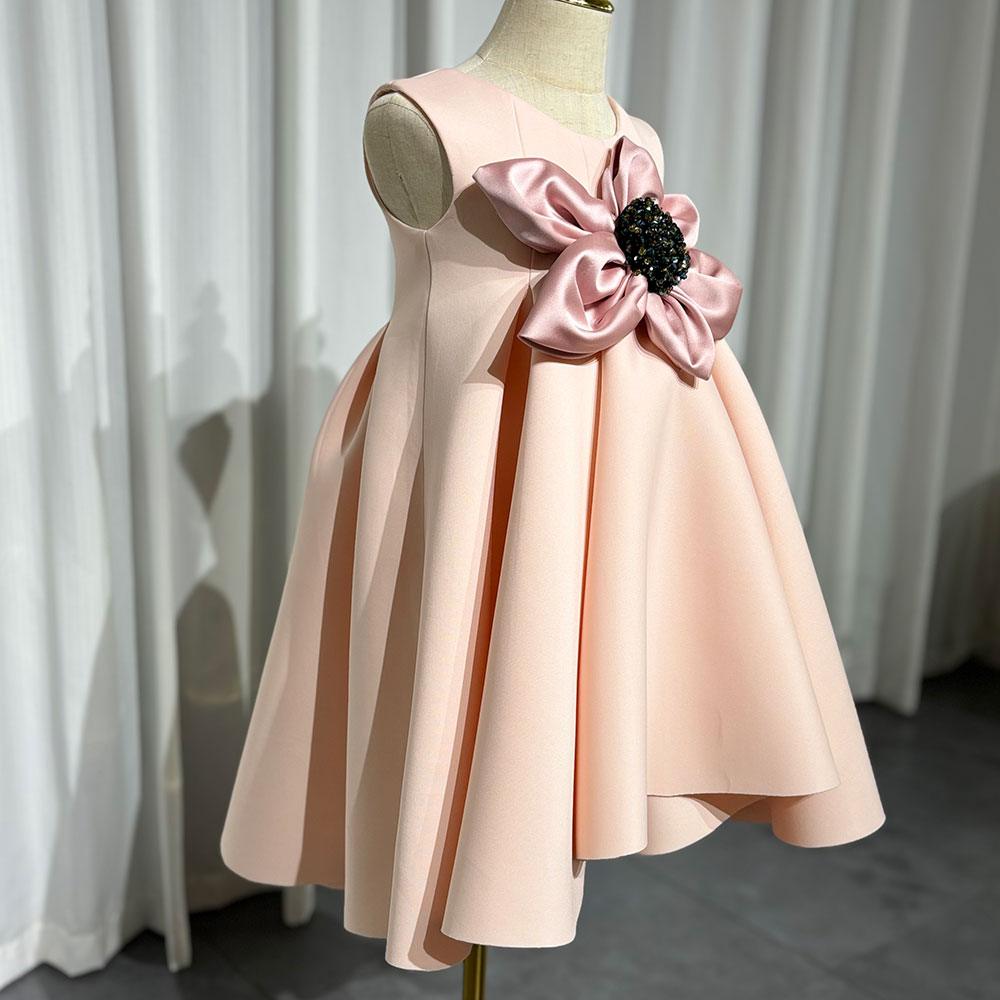 Jill Wish Elegant White Girl Dress Handmade Flowers Princess J386