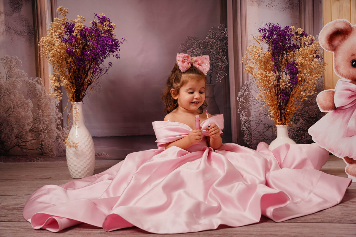 Jill Wish Elegant White Satin Girl Dress for First Communion J019