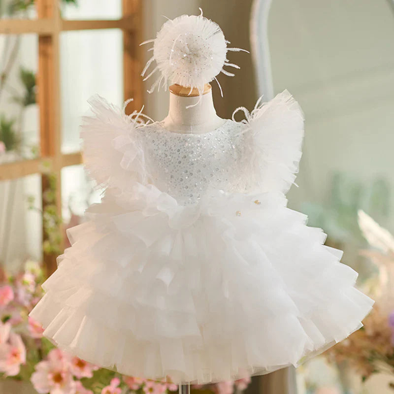 Jill Wish Floral Sequin Knee Length Baby Birthday Girl Dress J275