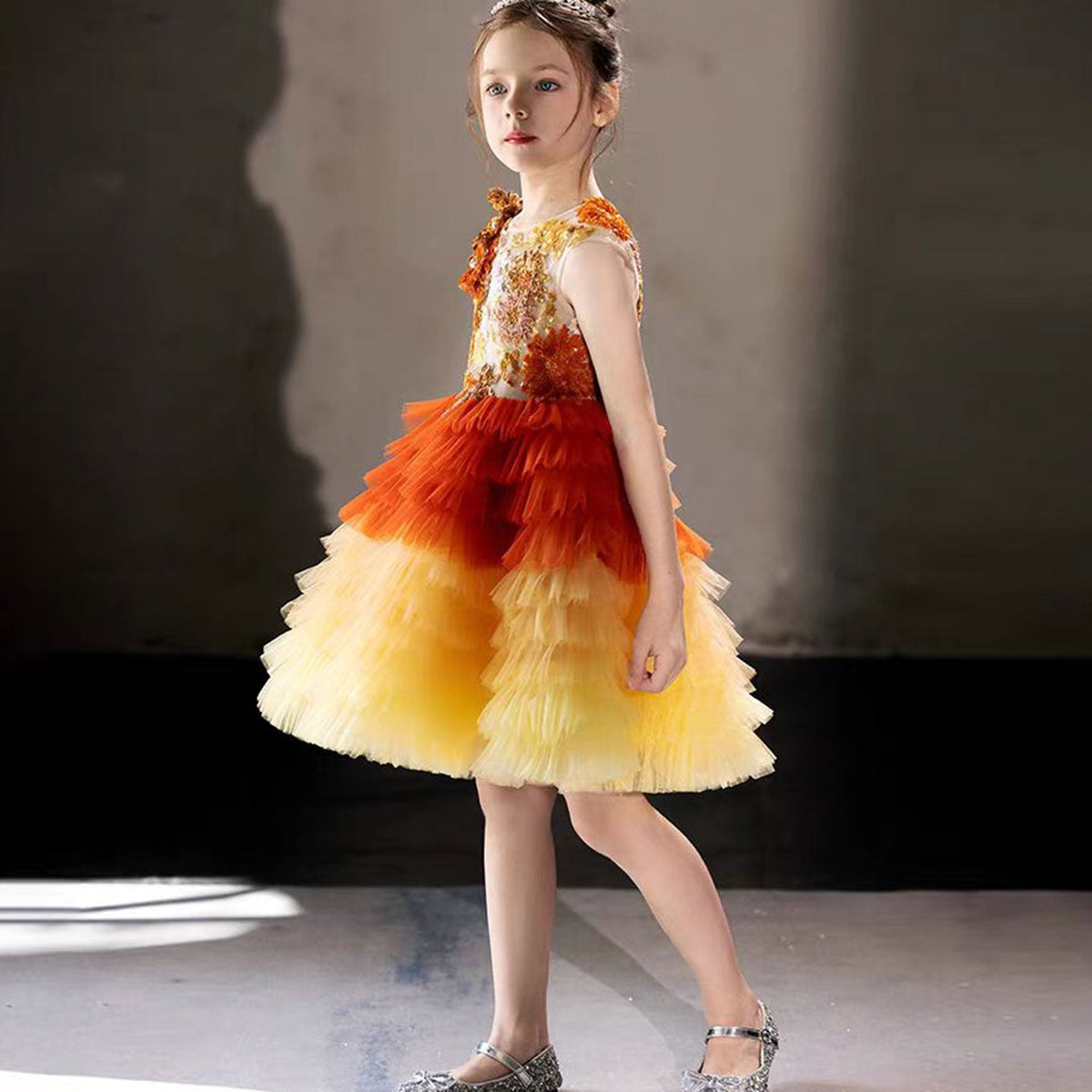 Jill Wish Flower Girl Dress Arabic Princess Dubai Party Gowns J097