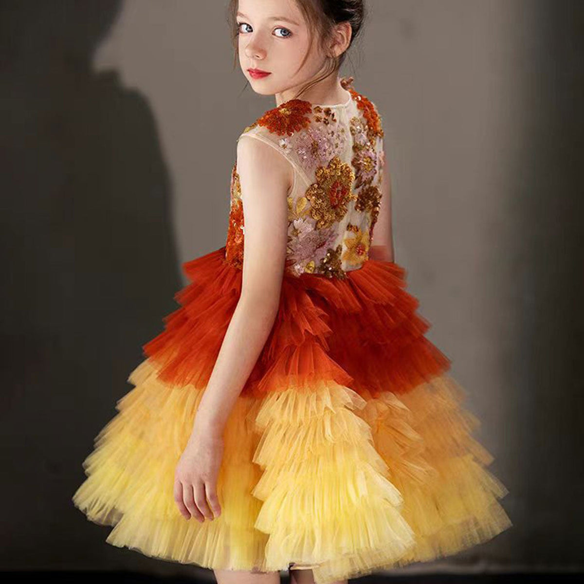 Jill Wish Flower Girl Dress Arabic Princess Dubai Party Gowns J097