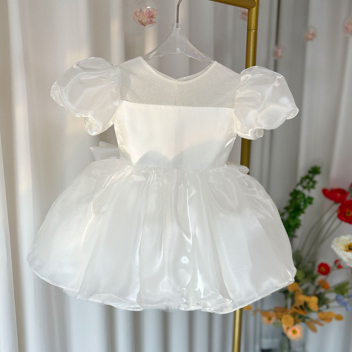 Jill Wish Girl Dress Puffy Sleeve for Kids Princess Birthday Wedding Party J373