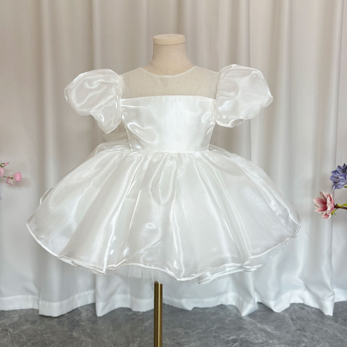 Jill Wish Girl Dress Puffy Sleeve for Kids Princess Birthday Wedding Party J373