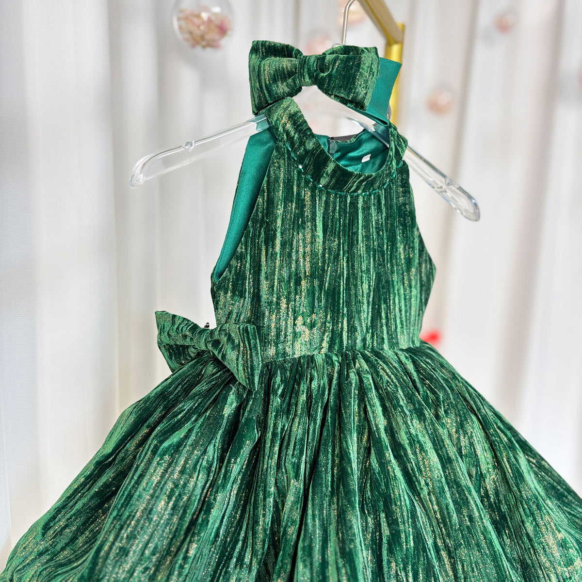 Jill Wish Green Knee Length Baby 1st Birthday Girl Dress J310