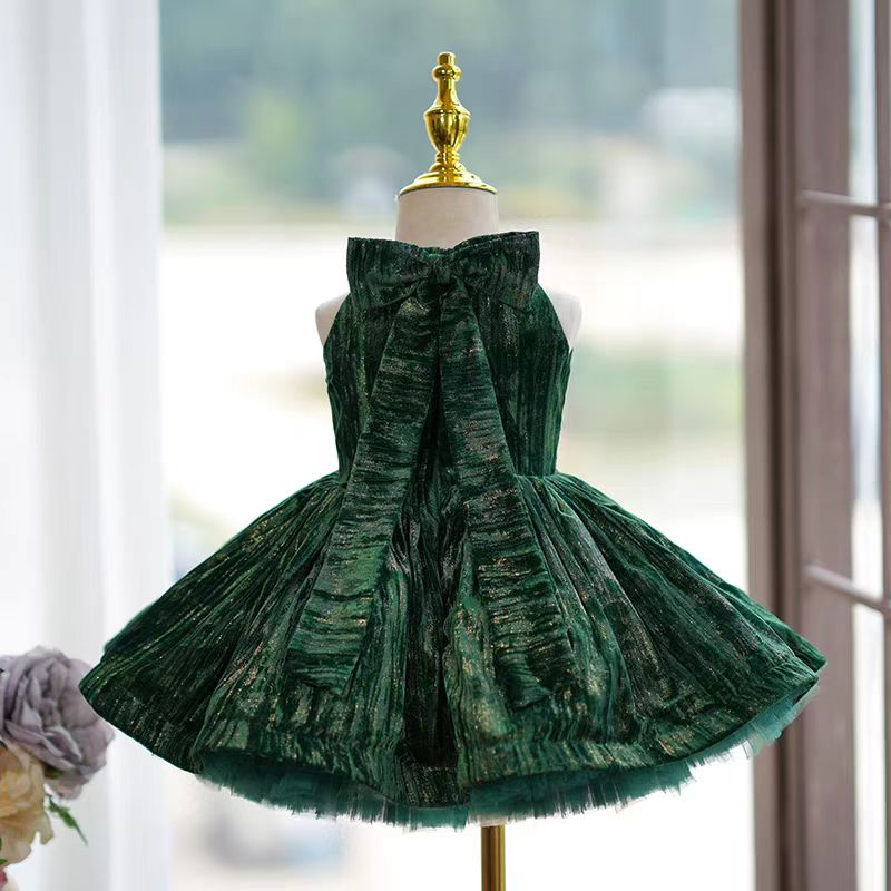 Jill Wish Green Knee Length Baby 1st Birthday Girl Dress J310