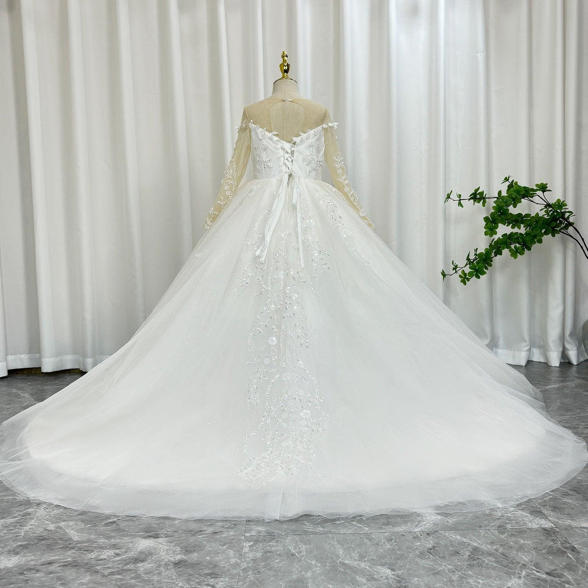 Jill Wish Luxury Dubai White Flower Girl Dresses Pearls Beads Flowers Princess J088