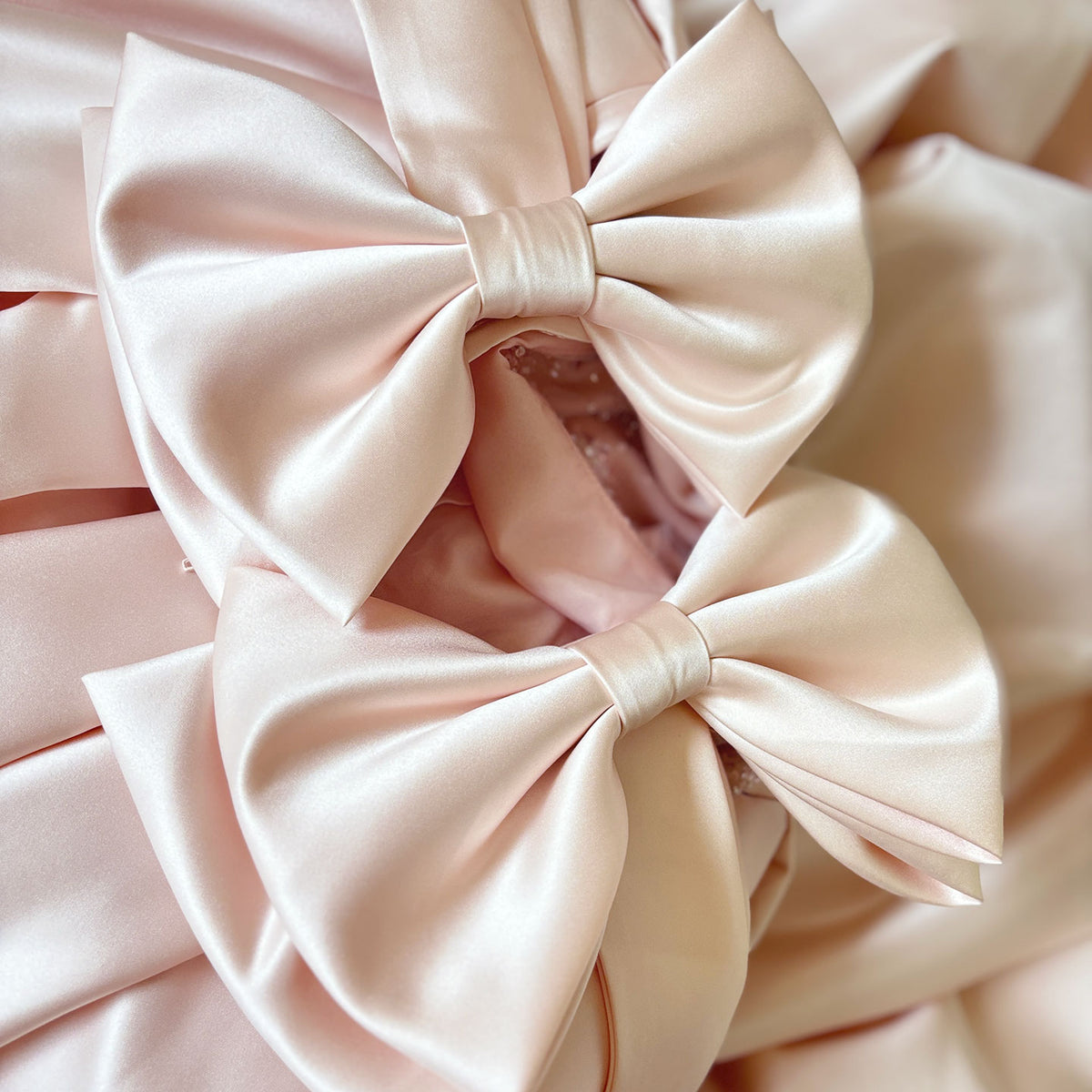 Jill Wish Luxury Elegant Pink Flower Girl Dress with Bow J113