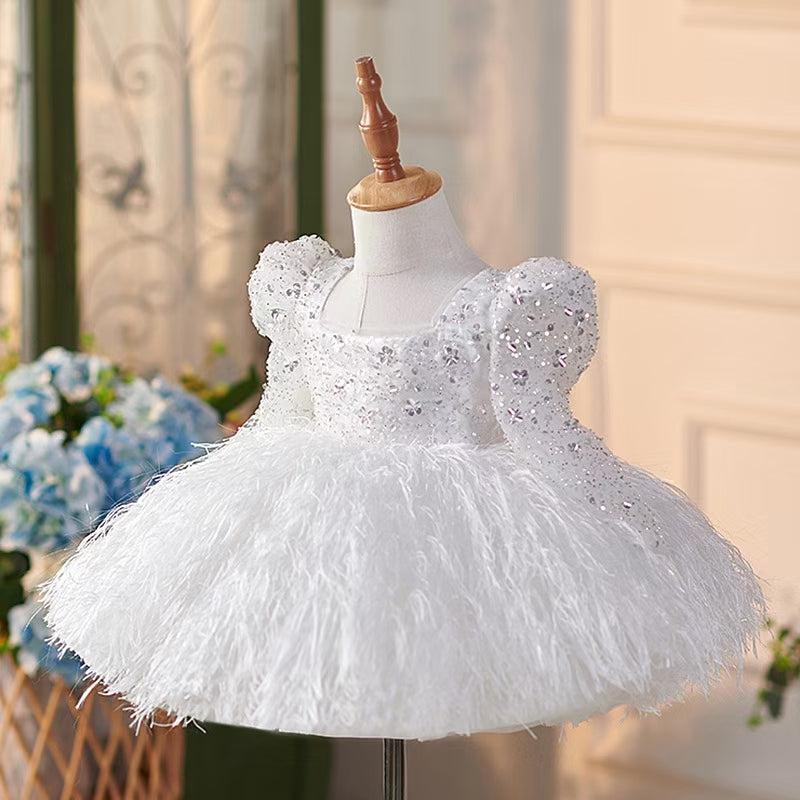 Jill Wish Luxury Pink Arabic Girl Dress Sequined Baby Kids Princess Birthday J161