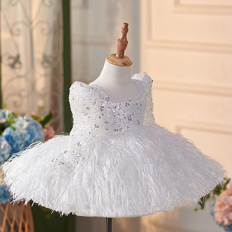 Jill Wish Luxury Pink Arabic Girl Dress Sequined Baby Kids Princess Birthday J161