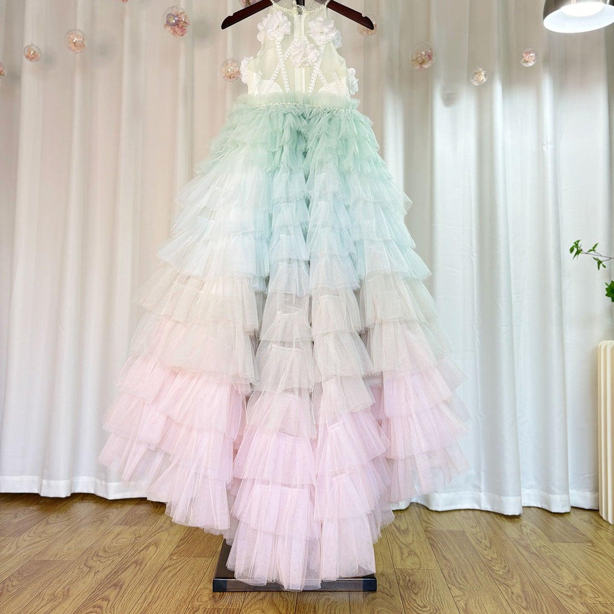 Jill Wish Luxury Sage Green Flower Girl Dresses Handmade Flower J074