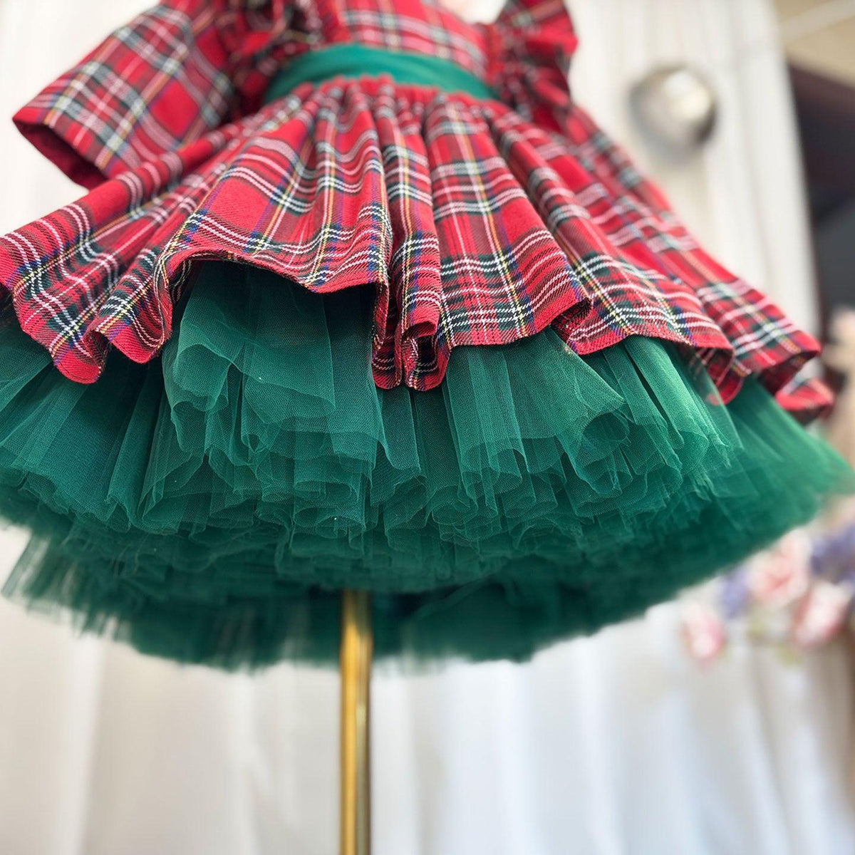 Jill Wish Red Long Sleeve Christmas Girl Dress Birthday Ball Gown J278