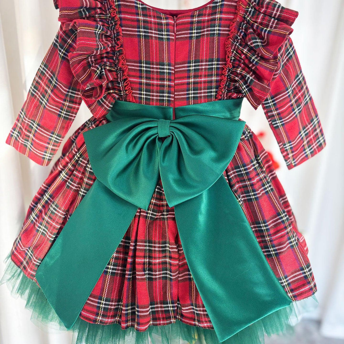 Jill Wish Red Long Sleeve Christmas Girl Dress Birthday Ball Gown J278