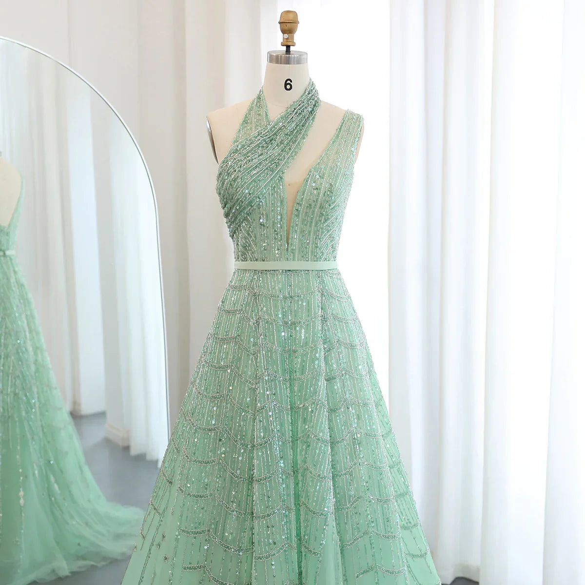 Luxury Beaded Dubai Lilac Evening Dresses for Women Wedding Party 2023 Elegant Long Arabic Prom Formal Gowns SS329