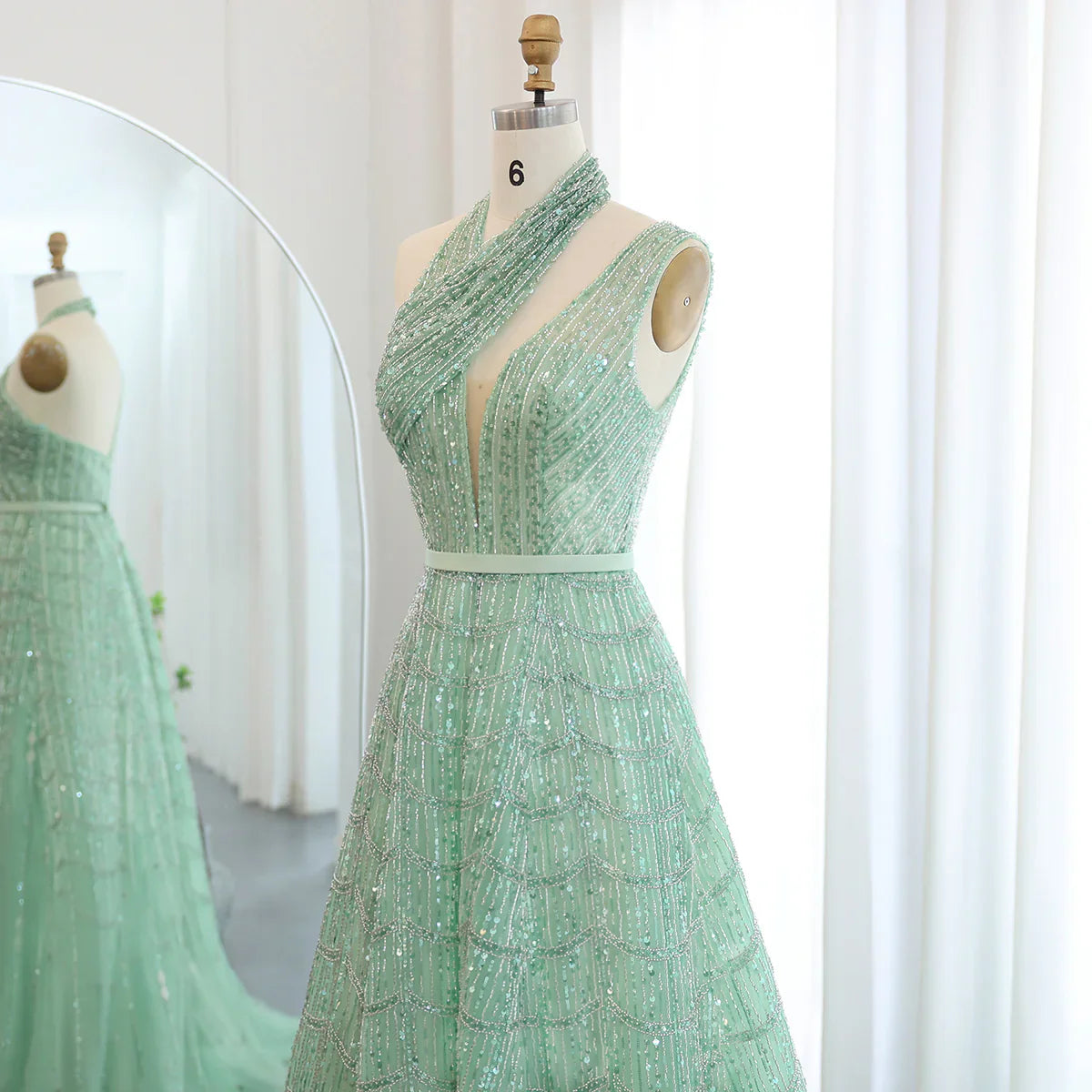 Luxury Beaded Dubai Lilac Evening Dresses for Women Wedding Party 2023 Elegant Long Arabic Prom Formal Gowns SS329