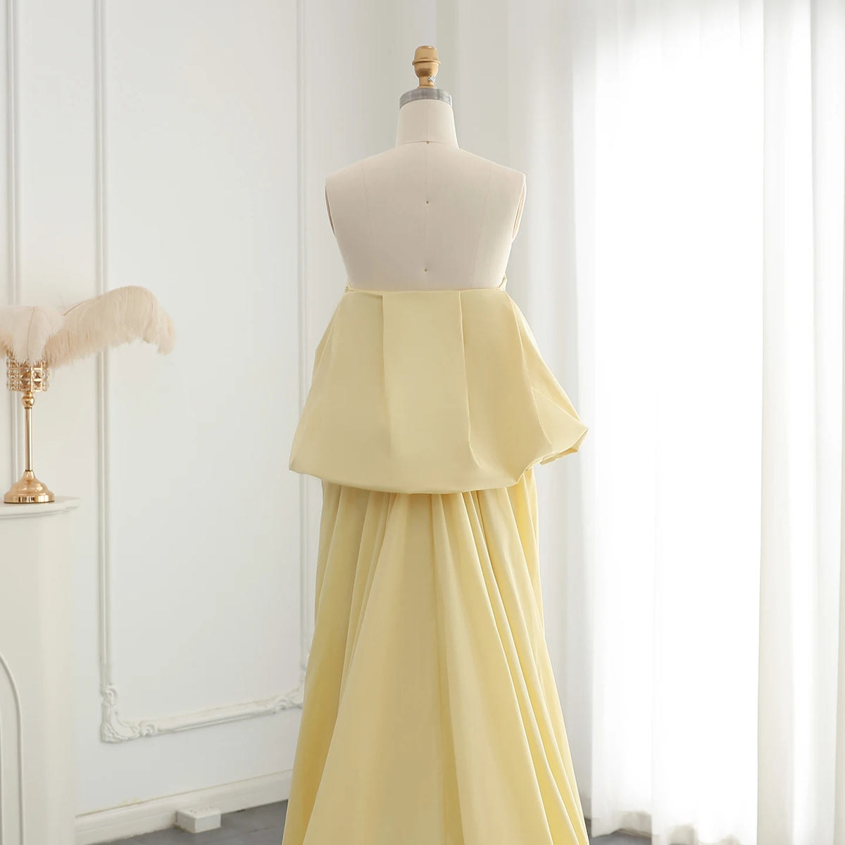 Luxury Blue Strapless Arabic Evening Dress with Cape Dubai Party Gowns SS454