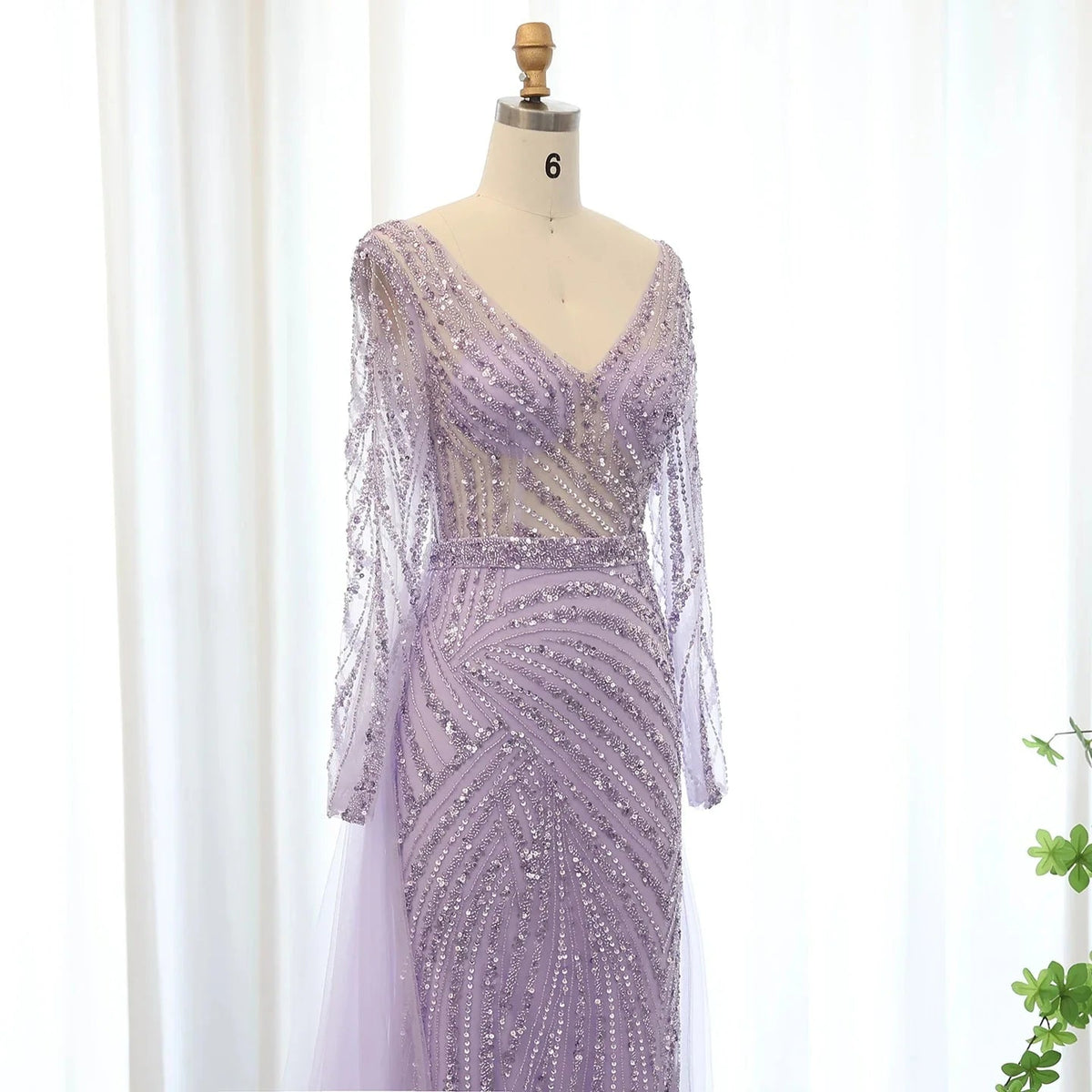 Luxury Dubai Blue Mermaid Muslim Evening Dresses with Detachable Skirt Sage Green Lilac Women Wedding Party SS432