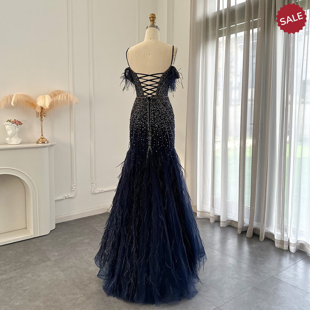Luxury Feathers White Nude Prom Evening Dresses 2023 Elegant Burgundy Long Navy Blue Wedding Formal Party Gown SS121