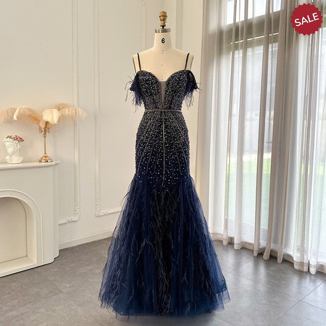 Luxury Feathers White Nude Prom Evening Dresses 2023 Elegant Burgundy Long Navy Blue Wedding Formal Party Gown SS121