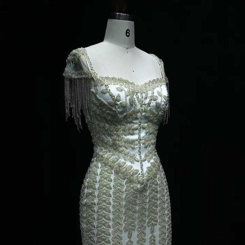 Luxury Pink Cream Evening Dress Formal Party Gowns SS150