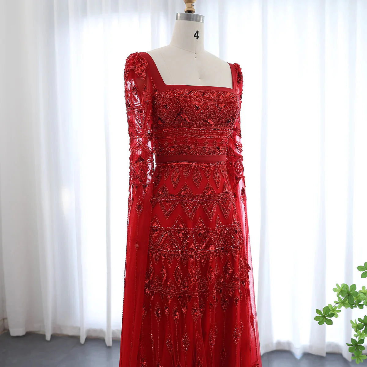 Luxury Wine Red Arabic Burgundy Evening Dress with Cape Sleeves 2024 Elegant Dubai Women Wedding Party Gowns SS461