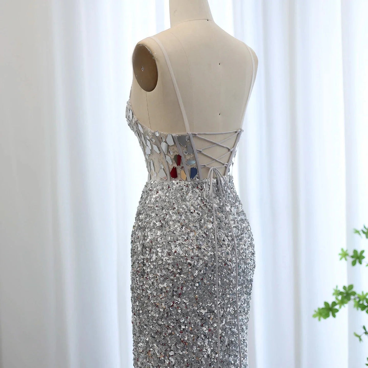 Sexy Spaghetti Straps Wine Red Sequin Mermaid Prom Evening Dresses Elegant Black Silver Long Party Gowns SS166