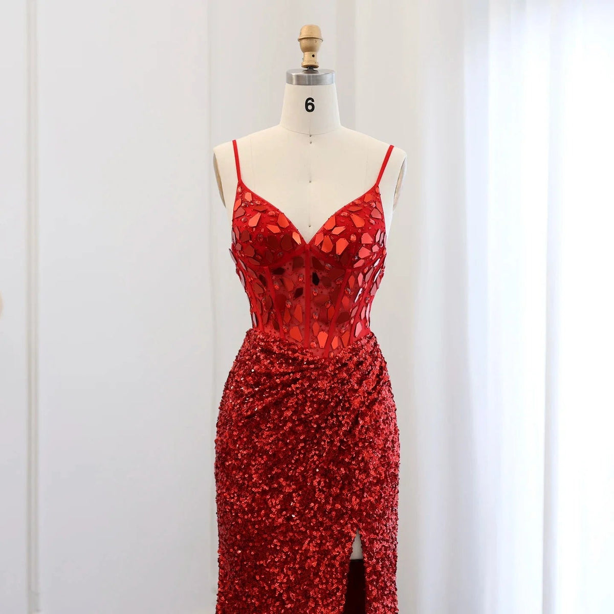 Sexy Spaghetti Straps Wine Red Sequin Mermaid Prom Evening Dresses Elegant Black Silver Long Party Gowns SS166