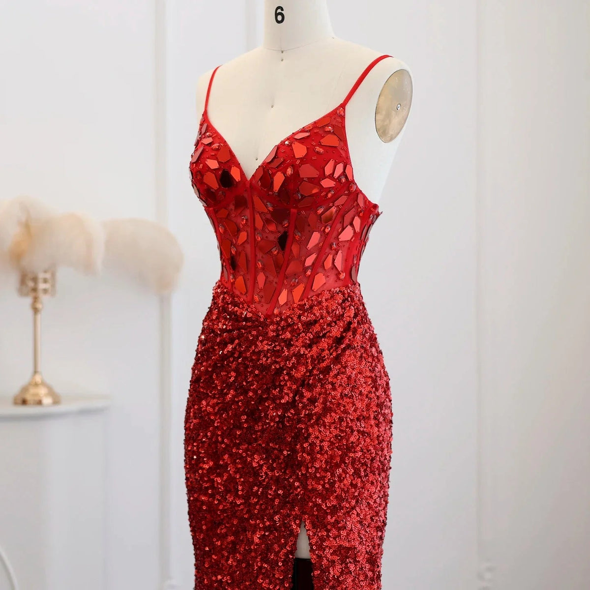 Sexy Spaghetti Straps Wine Red Sequin Mermaid Prom Evening Dresses Elegant Black Silver Long Party Gowns SS166