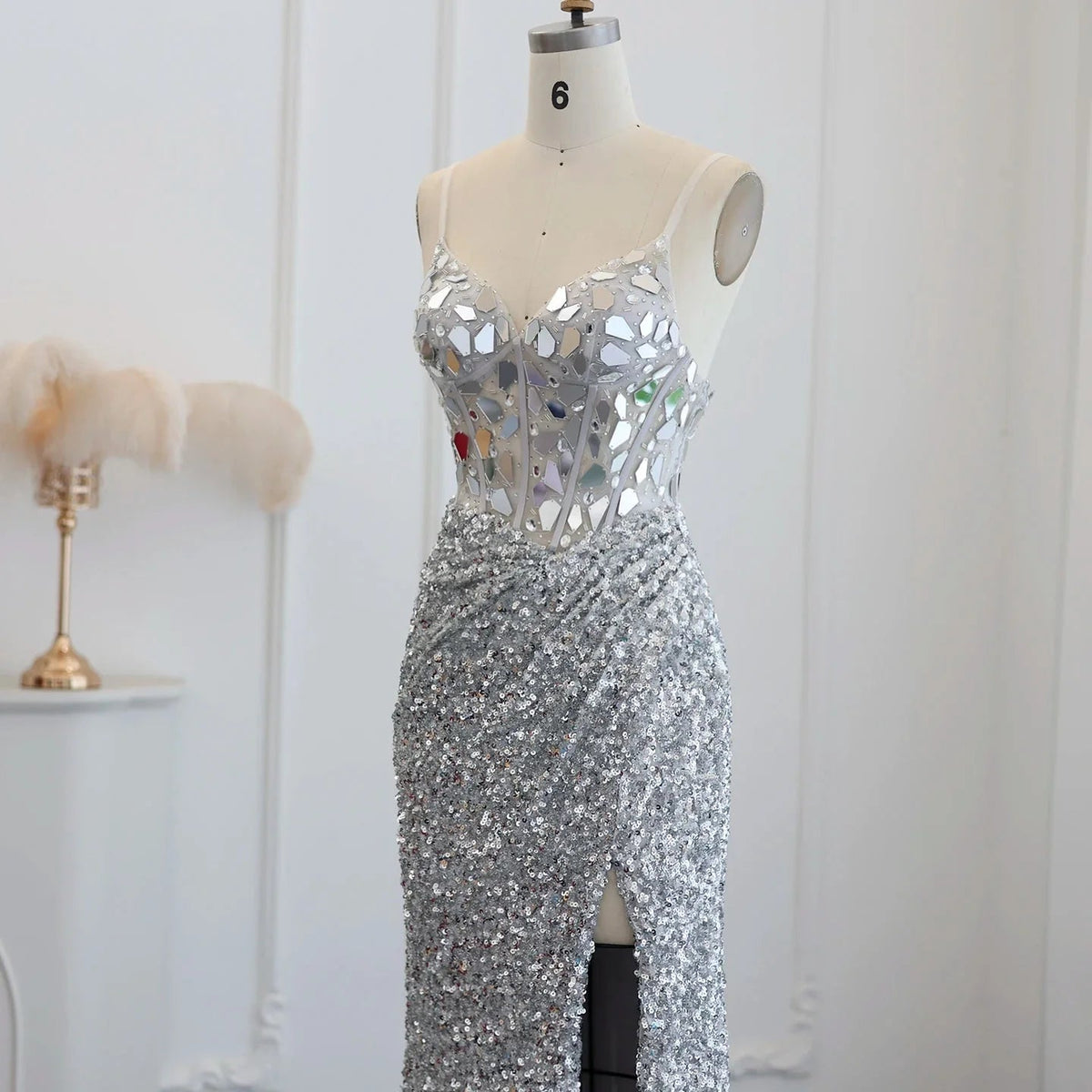 Sexy Spaghetti Straps Wine Red Sequin Mermaid Prom Evening Dresses Elegant Black Silver Long Party Gowns SS166