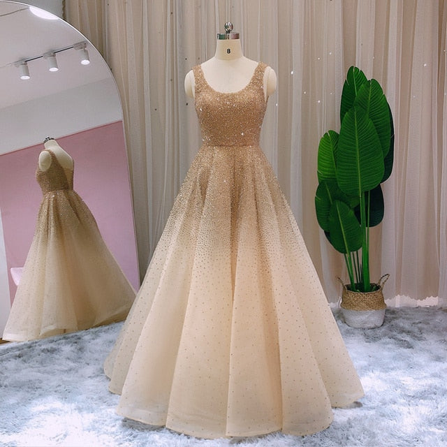 Sparkly Crystal Burgundy Ball Gown Evening Dresses Luxury Dubai Gold Formal Party Dress for Women Wedding Prom SS208