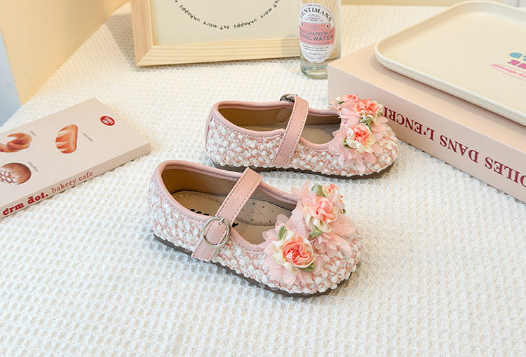 Girls floral embellished Mary Jane flats - view 4